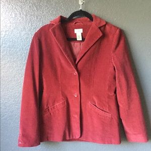 Maroon L.L Bean Corduroy Blazer Size 4